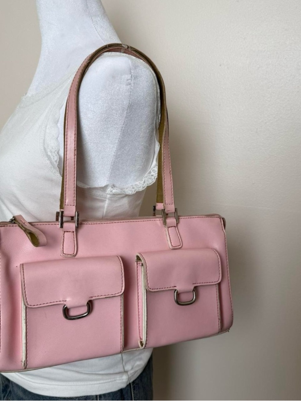 Apt. 9 Blush Pink Double-Pocket Shoulder Bag